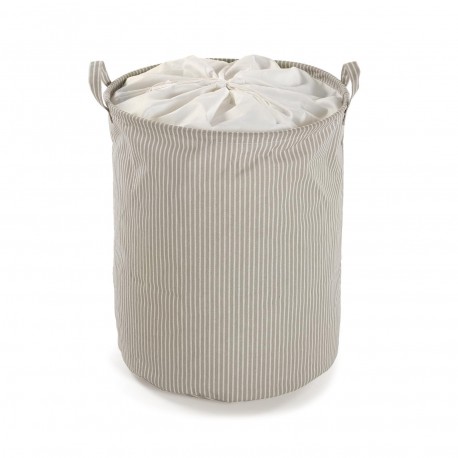 CESTO ROPA BEIGE CON CIERRE