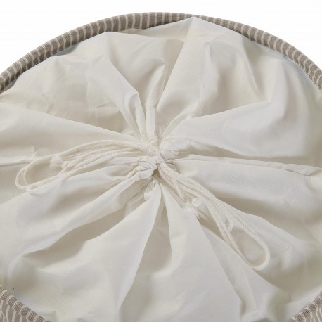 CESTO ROPA BEIGE CON CIERRE