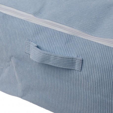 CAJA ALMACENAMIENTO CORDUROY AZUL M