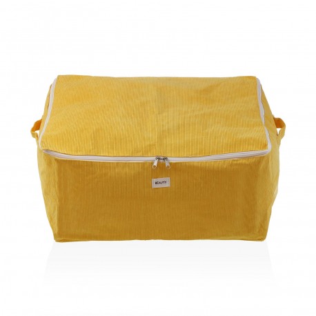 CAJA ALMACENAMIENTO CORDUROY AMARILLA  L