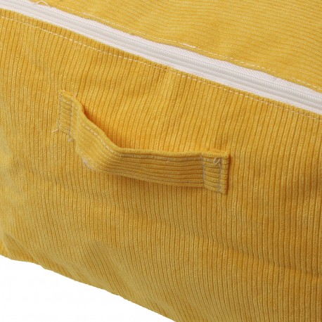 CAJA ALMACENAMIENTO CORDUROY AMARILLA  L