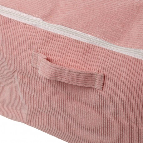 CAJA ALMACENAMIENTO CORDUROY ROSA L