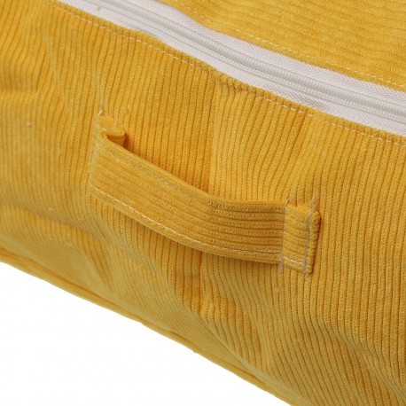 CAJA ALMACENAMIENTO CORDUROY AMARILLA XL