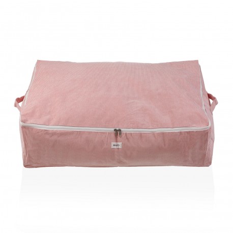 CAJA ALMACENAMIENTO CORDUROY ROSA XL