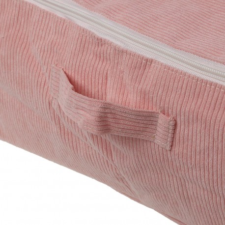 CAJA ALMACENAMIENTO CORDUROY ROSA XL