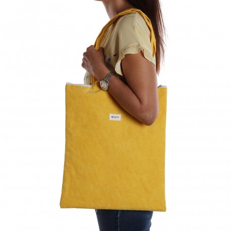 BOLSO CORDUROY AMARILLO