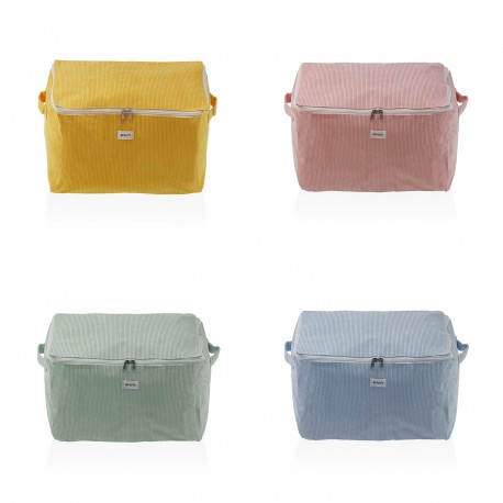 CAJA ALMACENAMIENTO CORDUROY AMARILLA  M