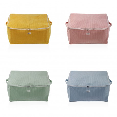 CAJA ALMACENAMIENTO CORDUROY ROSA L