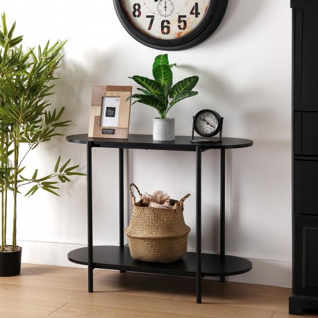 CONSOLA METAL NEGRO 90x70