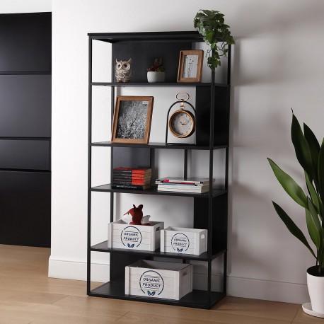 ESTANTERIA METAL NEGRO 160x80