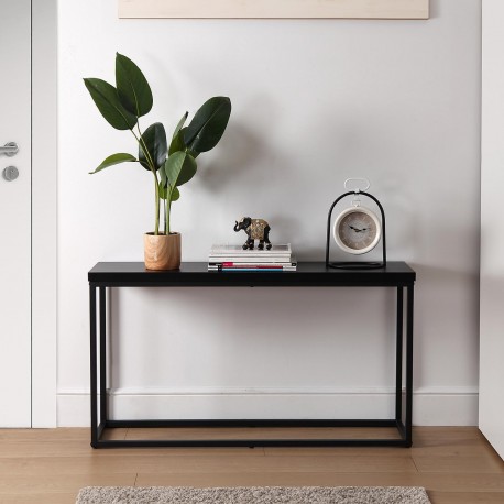 CONSOLA METAL NEGRO 110x60