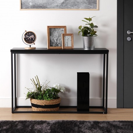 CONSOLA METAL NEGRO 120x80