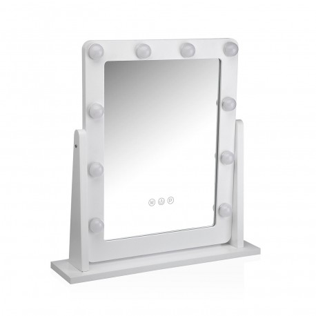 ESPEJO RECTANGULAR CON LUCES GLAM