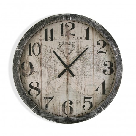 RELOJ PARED MAP WORLD 76,5CM