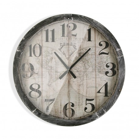 RELOJ PARED MAP WORLD 76,5CM