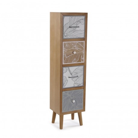 COMODA DE 4 CAJONES PALM GREY
