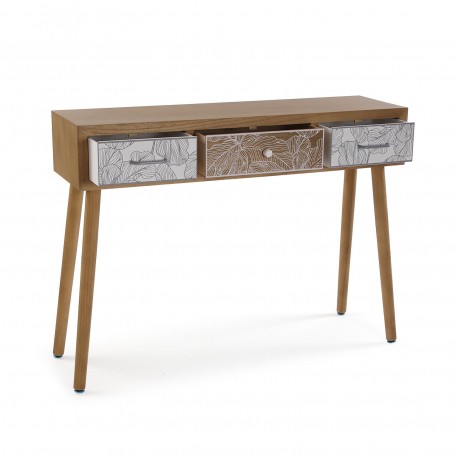 CONSOLA DE 3 CAJONES PALM GREY