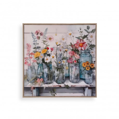 LIENZO 40 x 40 FLORES SILVESTRES