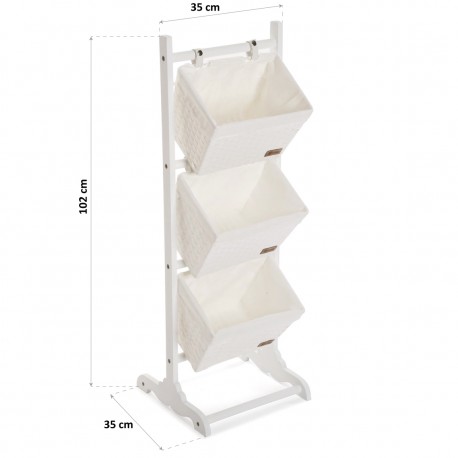 MUEBLE BAÑO 3 CESTAS BLANCO