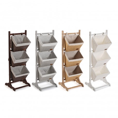 MUEBLE BAÑO 3 CESTAS BLANCO