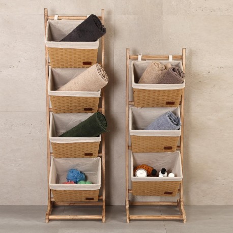 MUEBLE BAÑO 3 CESTAS MARRON CL