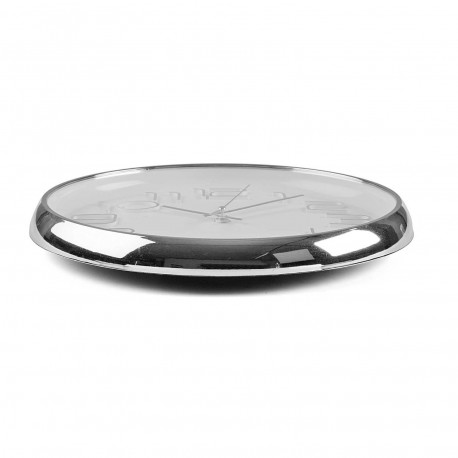 RELOJ COCINA PLATA 30 CM.