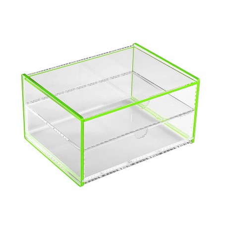 CAJA ACRILICA DOBLE VERDE