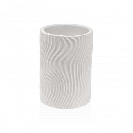 VASO PARA CEPILLOS ONDAS BLANCO