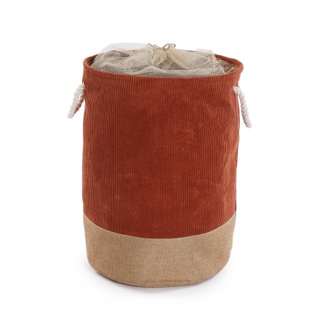 CESTO ROPA CORDUROY TERRACOTA