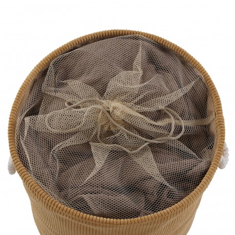 CESTO ROPA CORDUROY  MARRON
