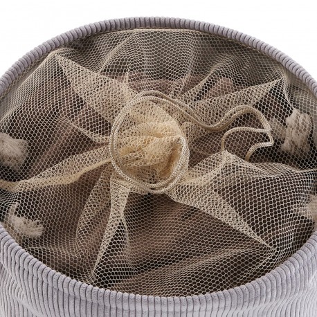 CESTO ROPA CORDUROY GRIS CLARO