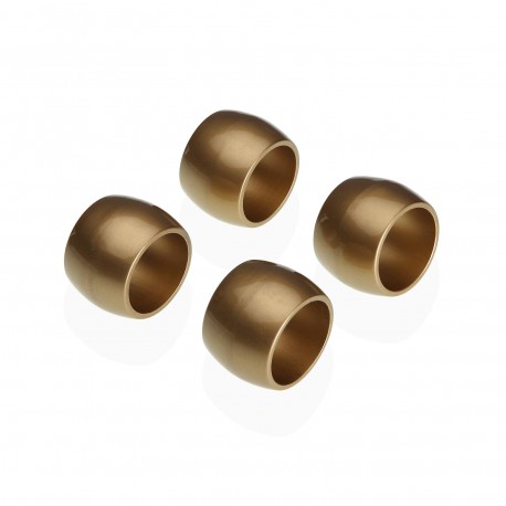 SET 4 SERVILLETEROS DORADOS