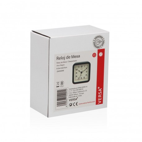 RELOJ DE MESA DESPERTADOR ALVO NEGRO