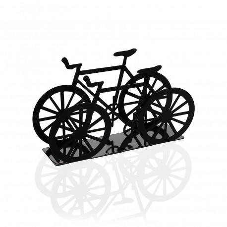 SERVILLETERO BICI METALICA NEGRA