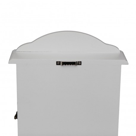 CAJA DE LLAVES BLANCA CON DECORADO DE ESCAMAS