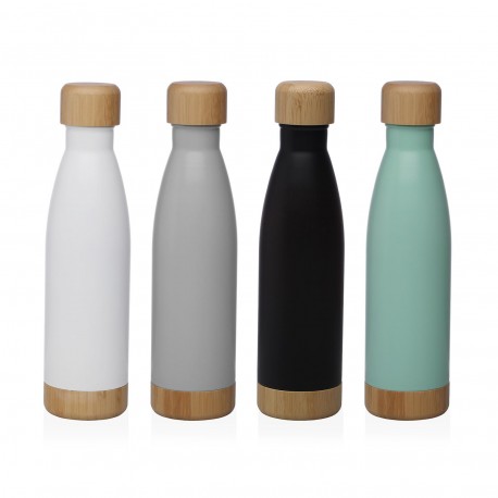 BOTELLA  GRIS MATE  500ML ACERO INOXIDABLE