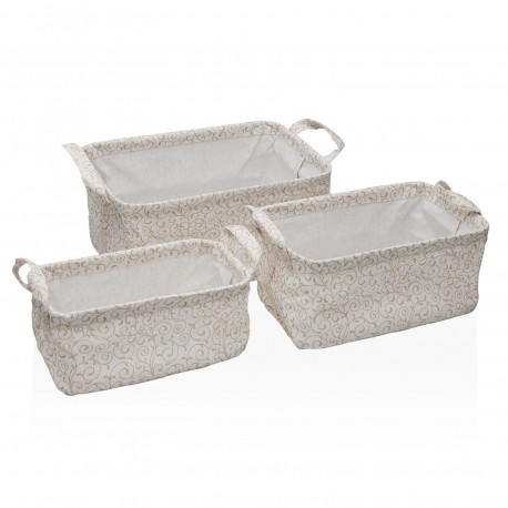 SET 3 CESTAS RECTANGULARES SERPENTINE