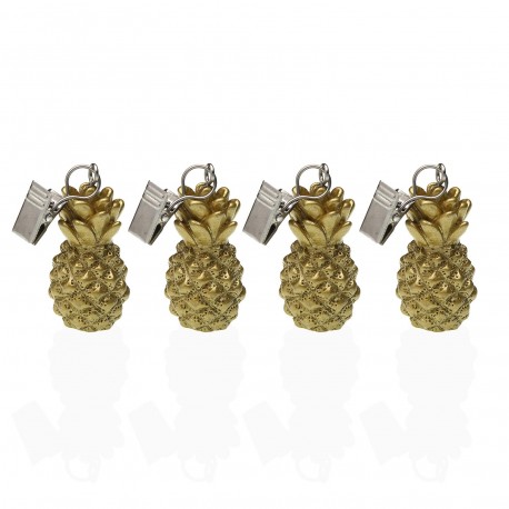 SET 4 PESOS  MANTEL PIÑAS