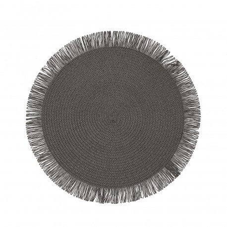 SALVAMANTEL CON  FLECOS GRIS