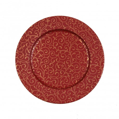BAJOPLATO SERPENTINE ROJO