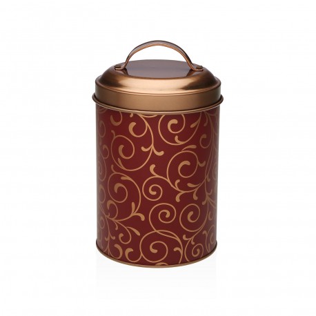 BOTE METALICO SERPENTINE ROJO CON TAPA