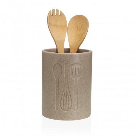 PORTAUTENSILIOS GRANDE COCINA BEIGE