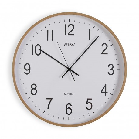 RELOJ PARED MADERA CLARA 50CM