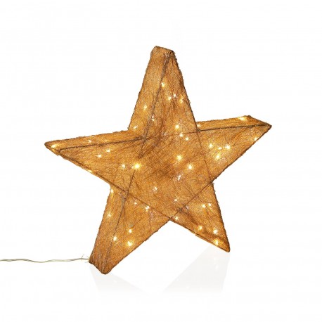 ESTRELLA DORADA EN 3D LUMINOSA 30CM