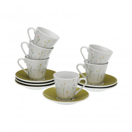 SET 6 TAZAS CAFE CON PLATO LAISON