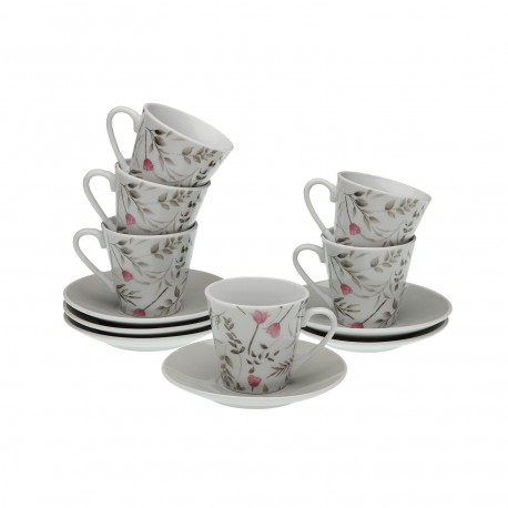 SET 6 TAZAS CAFE CON PLATO CAPRICE
