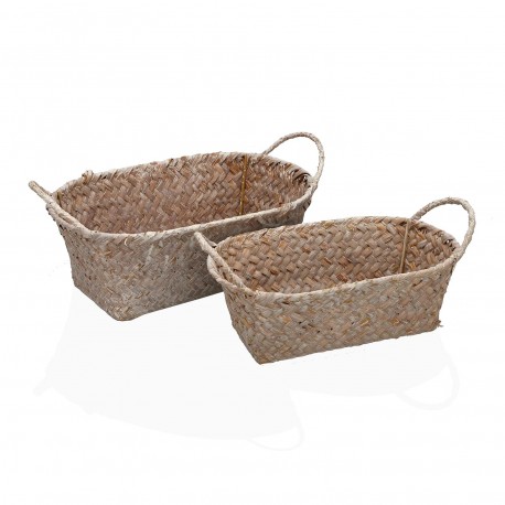 SET DE 2 CESTAS REDONDAS CON ASAS