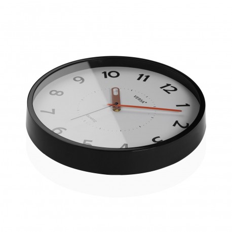 RELOJ DE PARED NEGRO 30CM