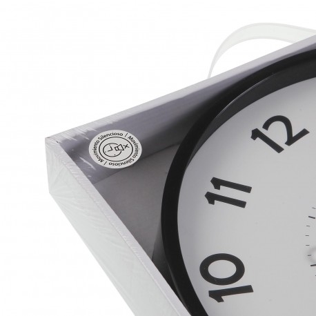RELOJ DE PARED NEGRO 30CM