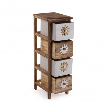 CAJONERA 4 CAJONES VERDOR 26X32X81
